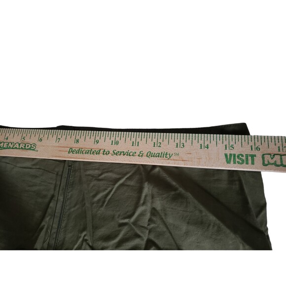 Divided by H&M Olive Green Tiered Mini Skirt Size 10 Zip Back - Picture 8 of 9